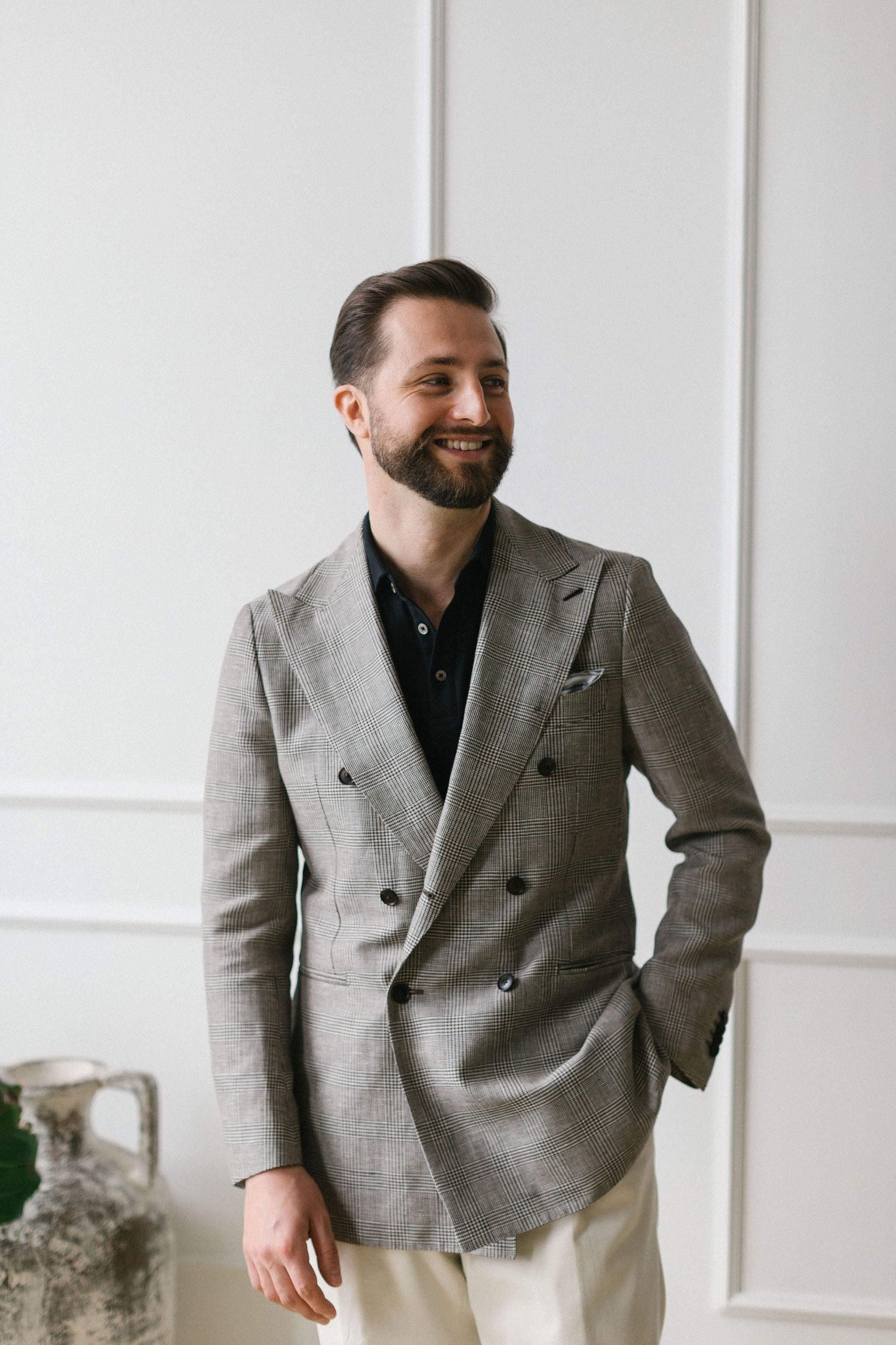 Unconstructed Plaid Wool Linen Jacket – Mr. Cavaliere