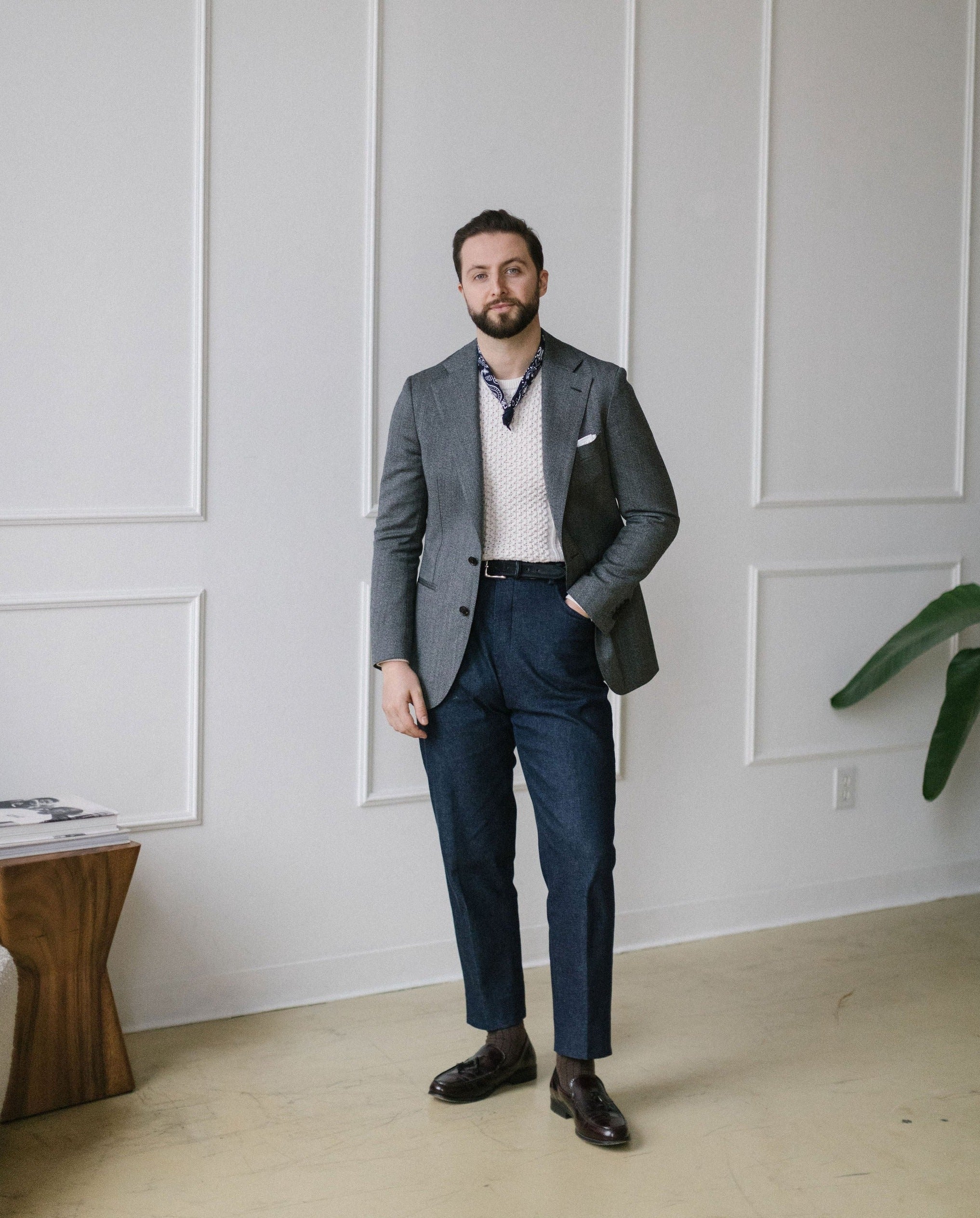 Grey Herringbone Sports Coat – Cavaliere