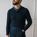 Navy Cable Knit Sweater