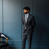 Grey Flannel Windowpane Suit