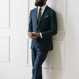 French Navy High Twist Suit