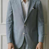 Baby Blue Hopsack Suit