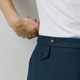 French Navy High Twist Trousers