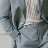 Baby Blue Hopsack Suit