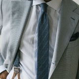 Blue Italian Wool Knit Tie