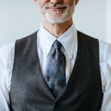 Brown Paisley Italian Wool Tie