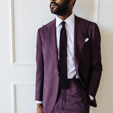 Burgundy Italian Wool Knit Tie