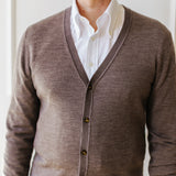 Brown Merino Cardigan