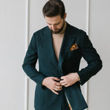 Double Breasted British Racing Green Suit