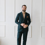 Double Breasted British Racing Green Suit