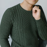 Green Cable Knitted Sweater