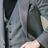 Grey Herringbone 3-Piece Suit
