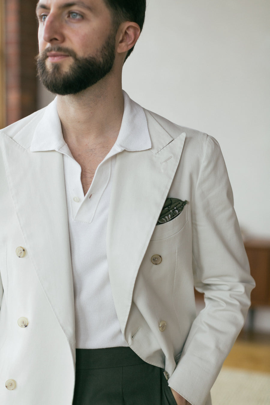 Off-White Double-Breasted Jacket