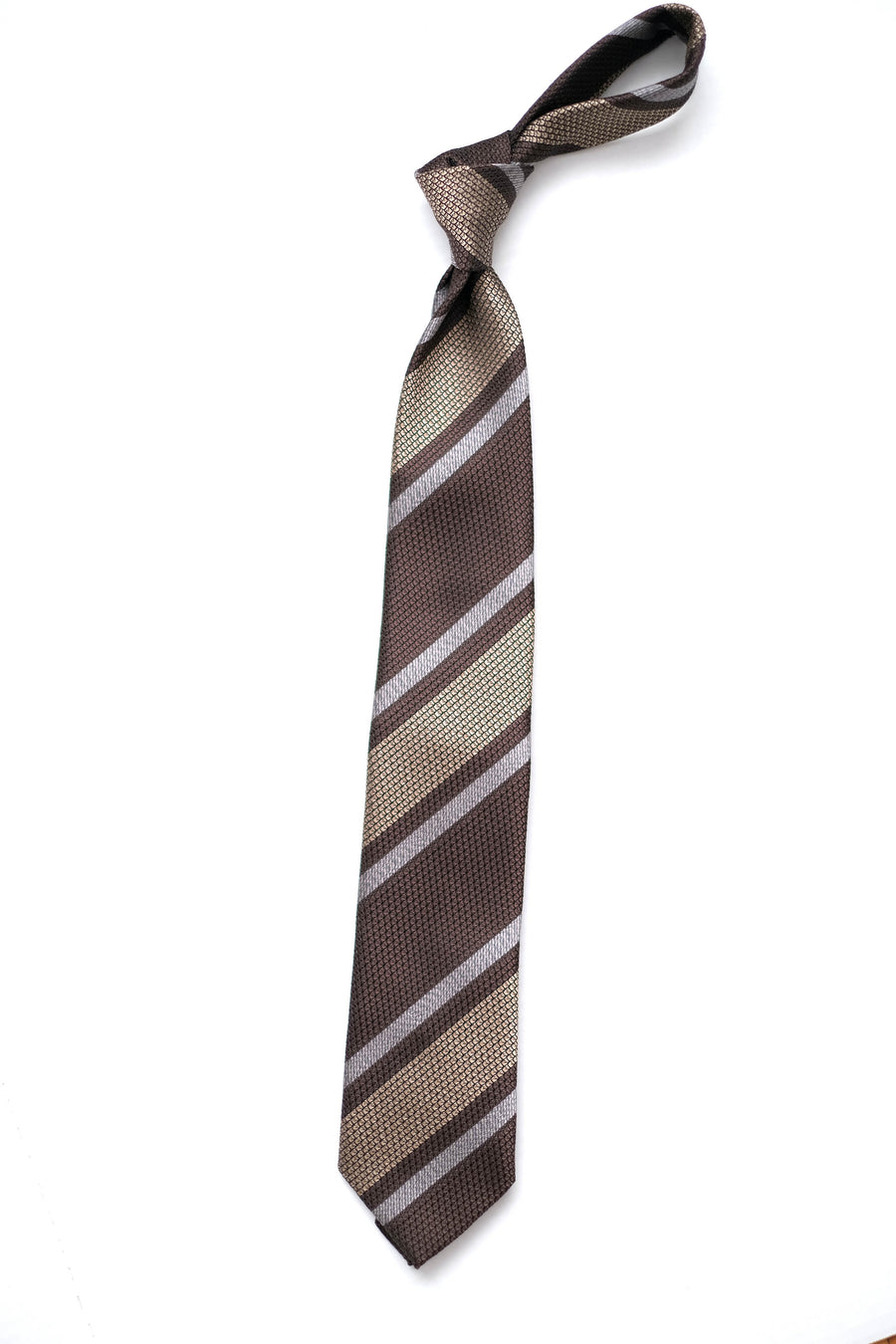 Brown Multi-Stripe Tie